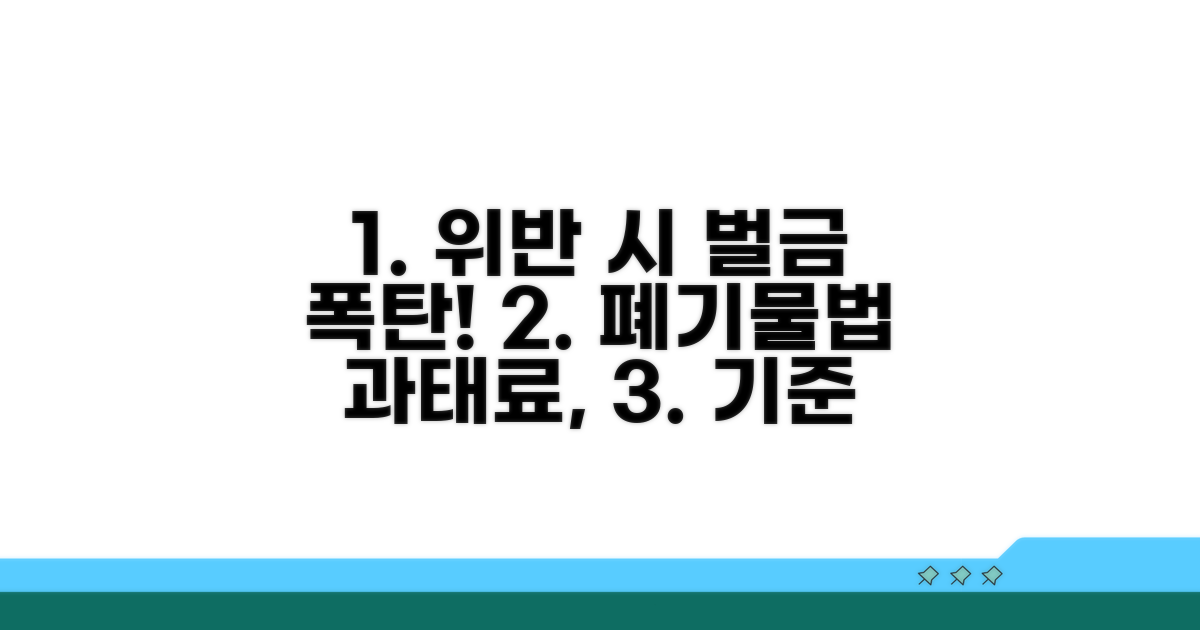 폐기물관리법 위반 과태료 기준