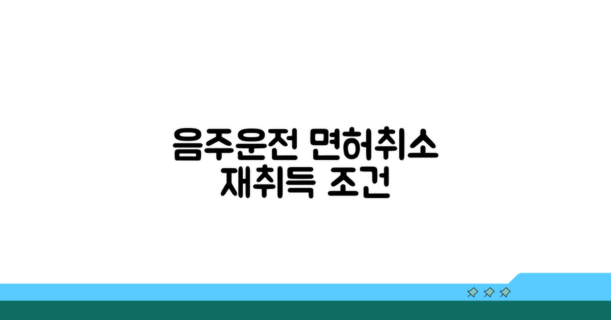 음주운전 면허취소, 재취득 조건은?
