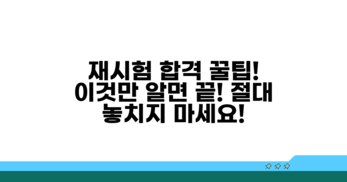 재시험 준비 꿀팁과 주의사항
