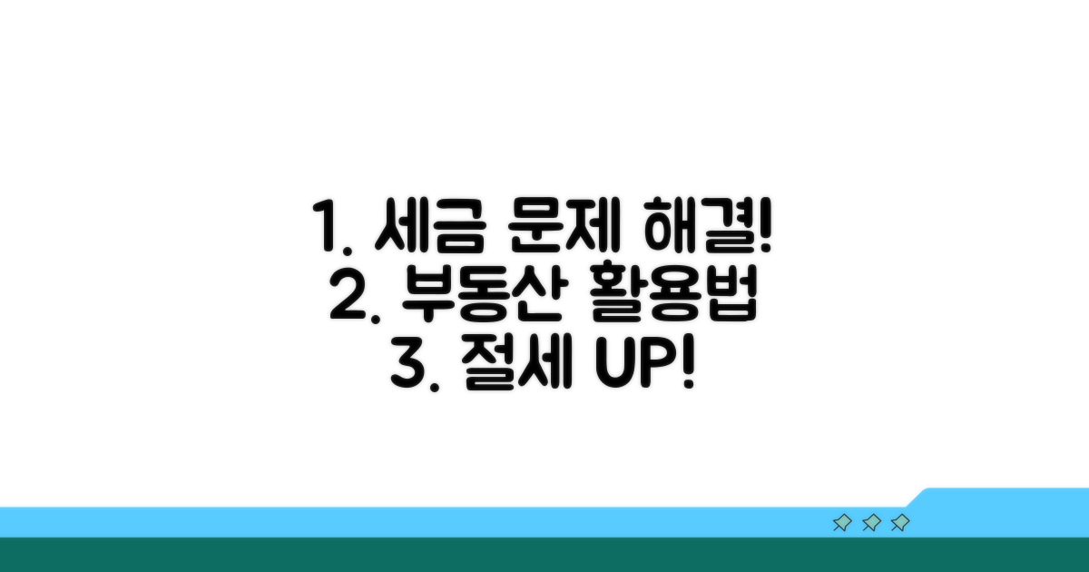 세금 문제 해결! 부동산 활용법