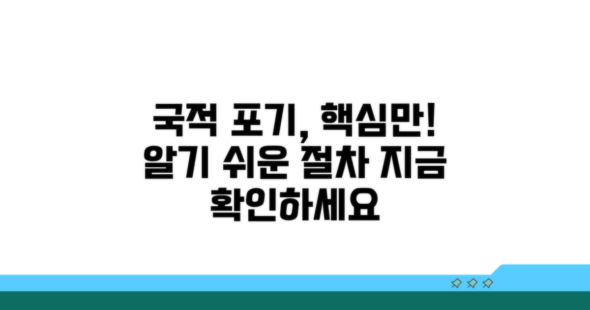 대한민국 국적 포기 신청 절차