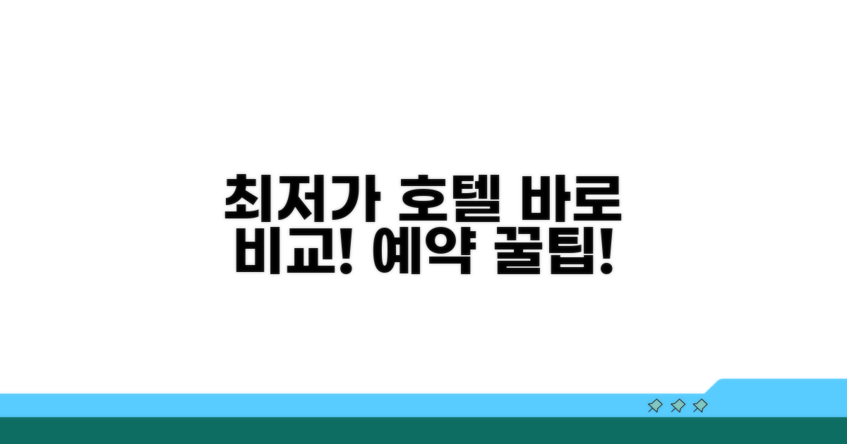 호텔 예약 최저가 비교 분석