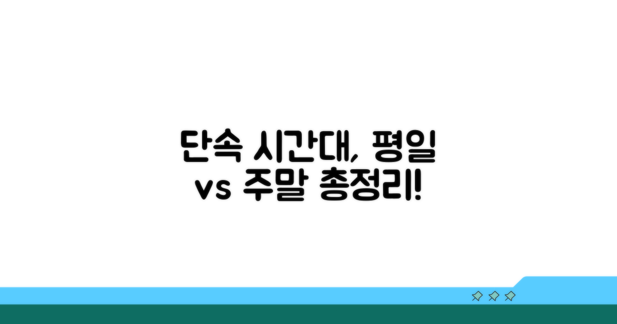 평일 주말 단속 시간대 한눈에