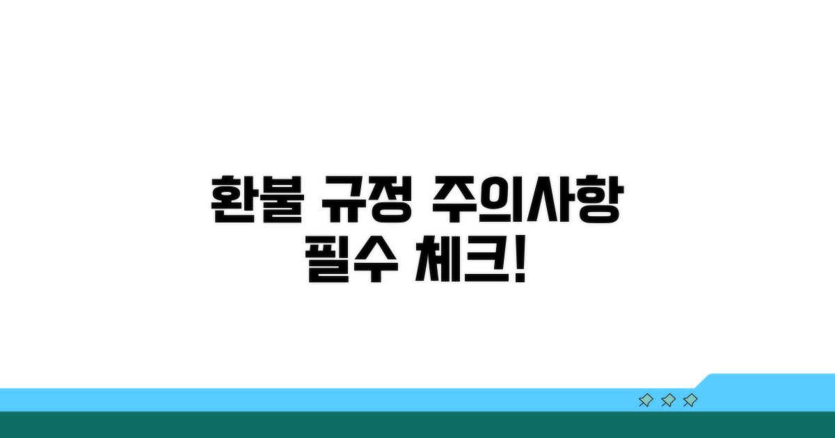 환불 규정과 주의사항 체크리스트