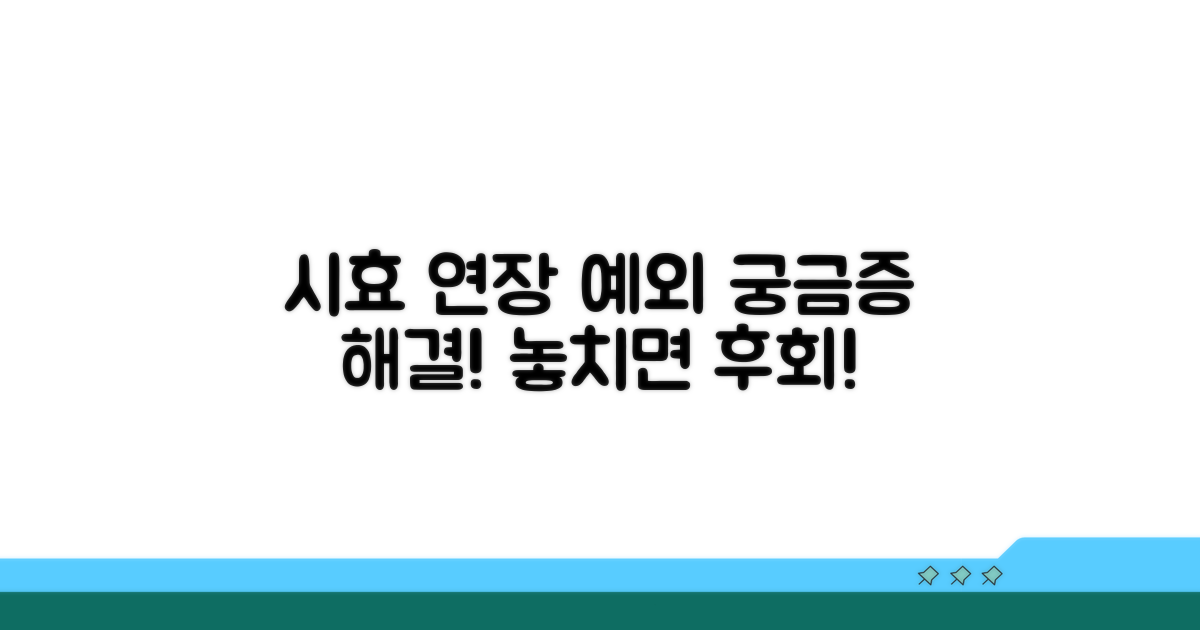 시효 연장 및 예외 사례 확인