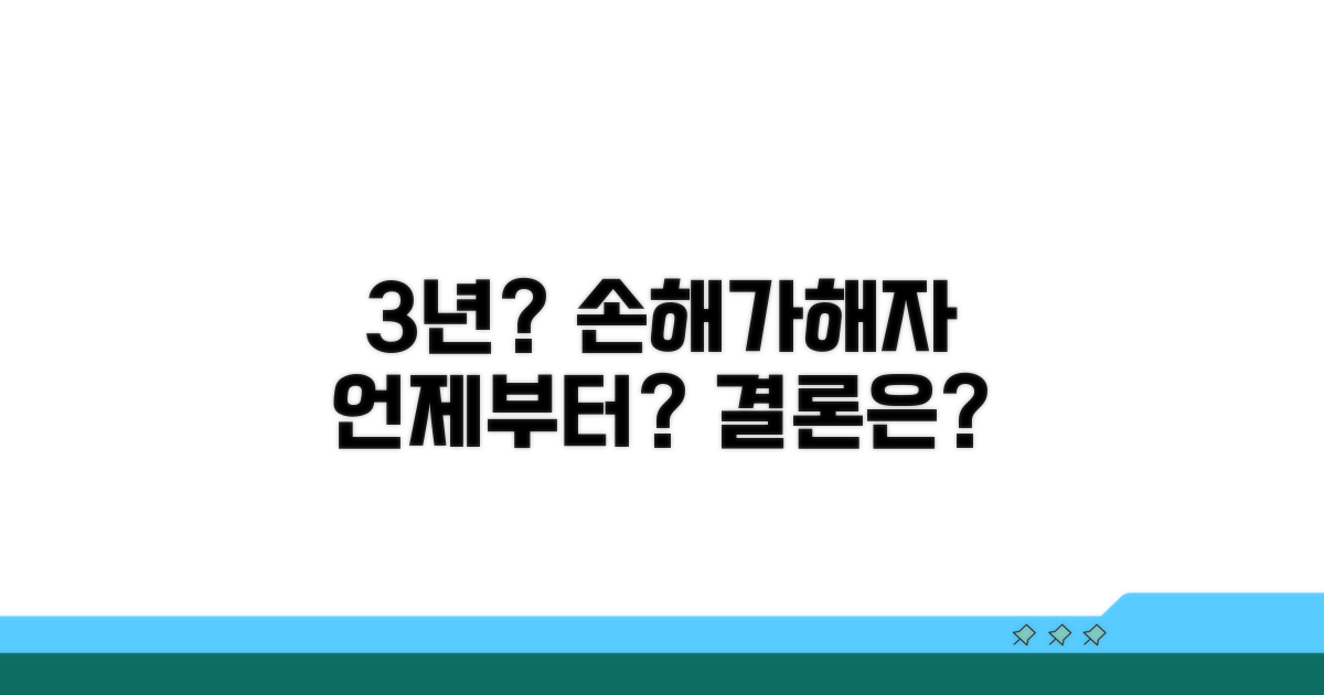 언제부터 3년? 손해와 가해자 인지 시점