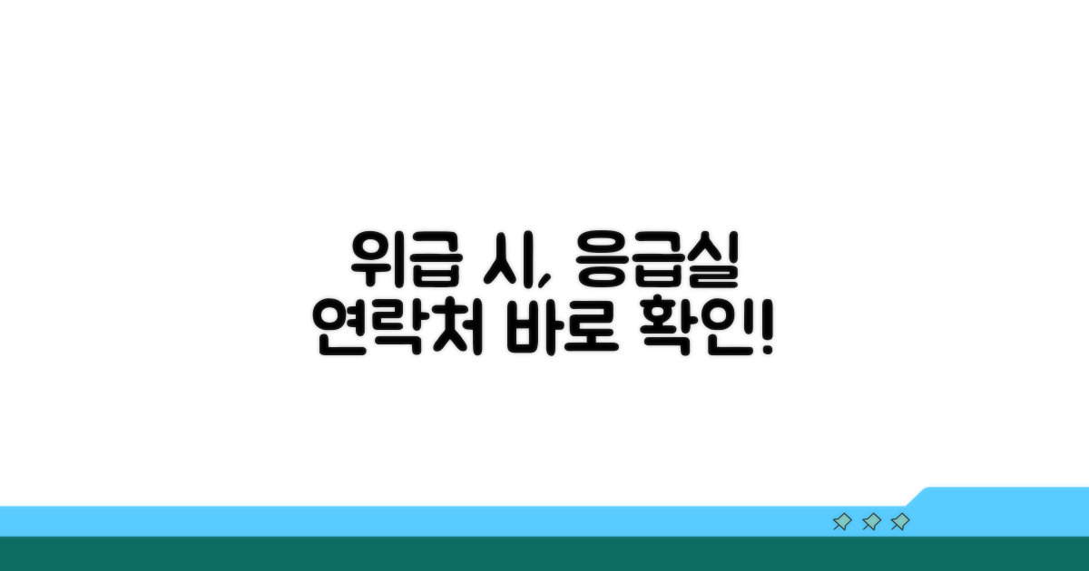 위급 시 응급실 연락처 확인