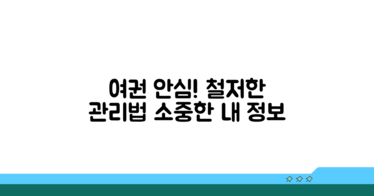 안전한 여권 관리를 위한 예방책