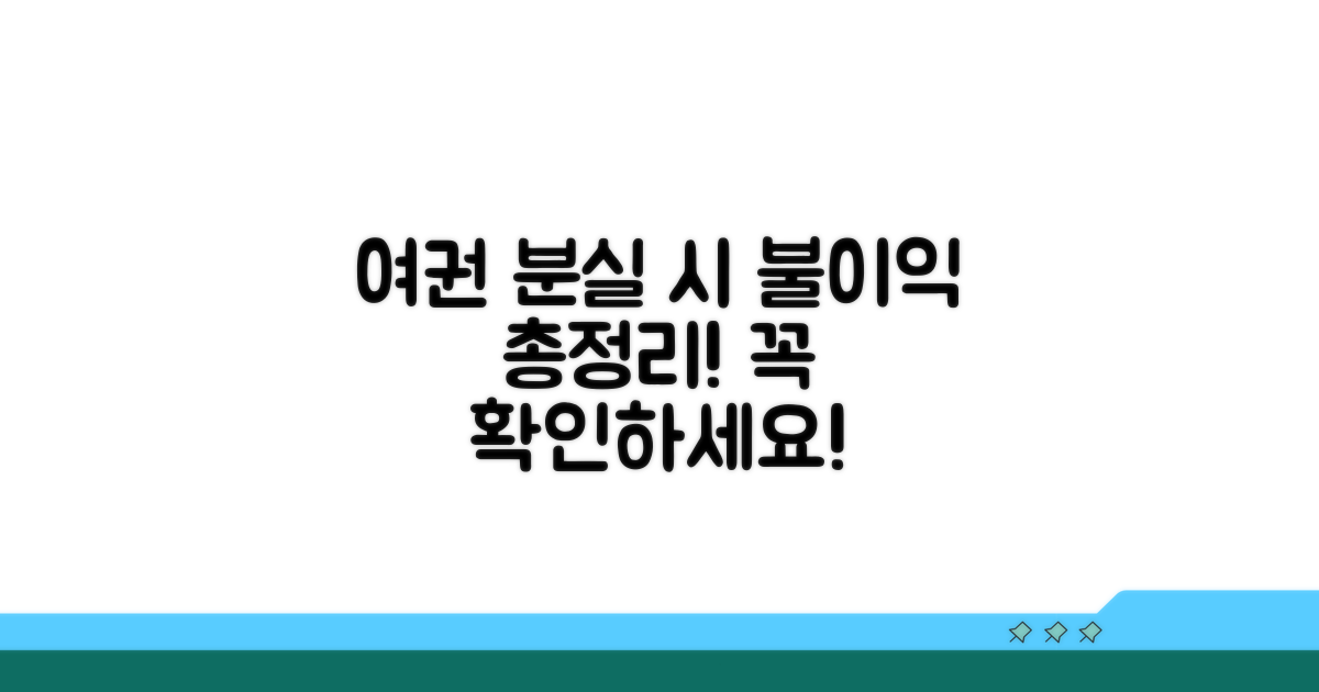 여권 분실 시 불이익 총정리