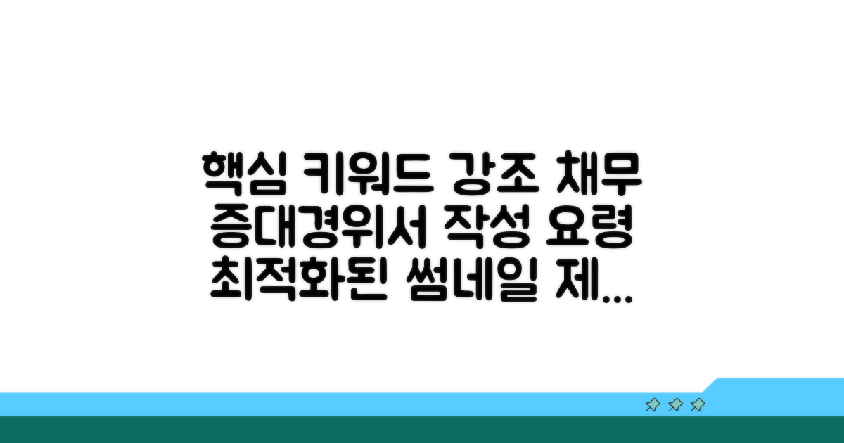 채무증대경위서 작성 요령