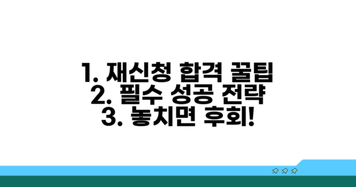 성공적인 재신청 위한 꿀팁