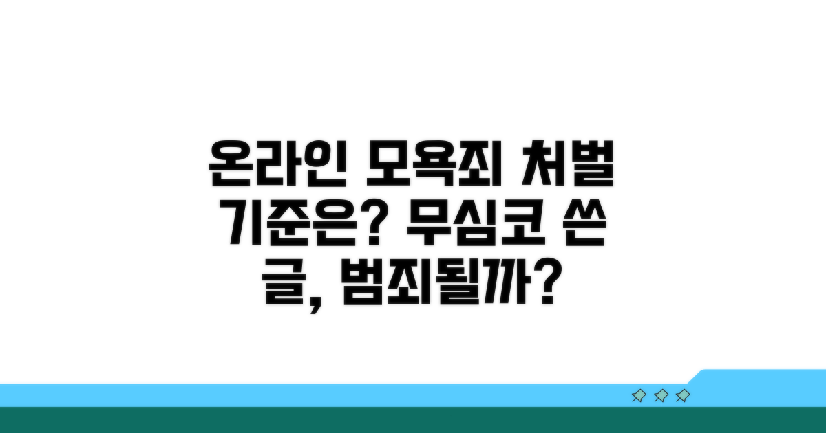 온라인 모욕죄, 처벌 기준은?
