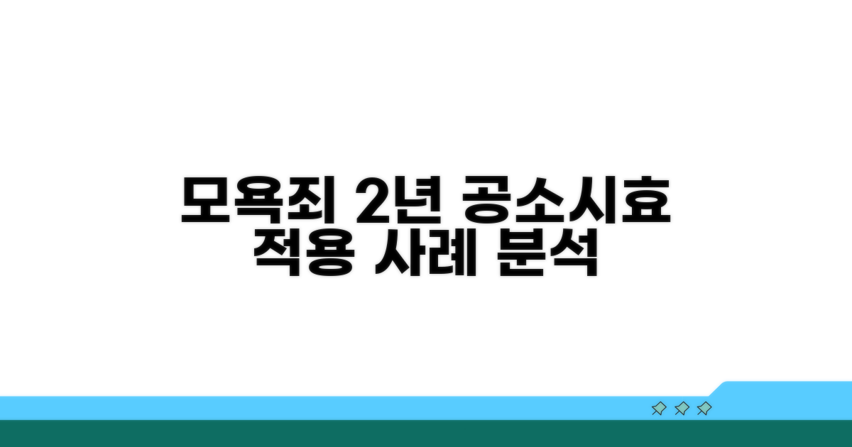 모욕죄 2년 공소시효 적용 사례