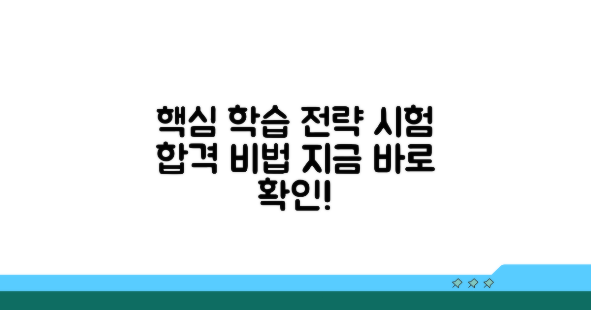 시험 준비, 핵심 학습 전략 공개
