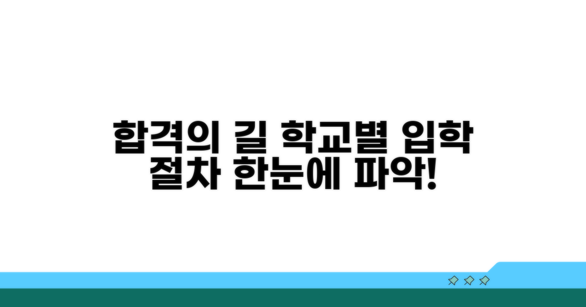 배치 과정: 학교별 입학 절차 안내