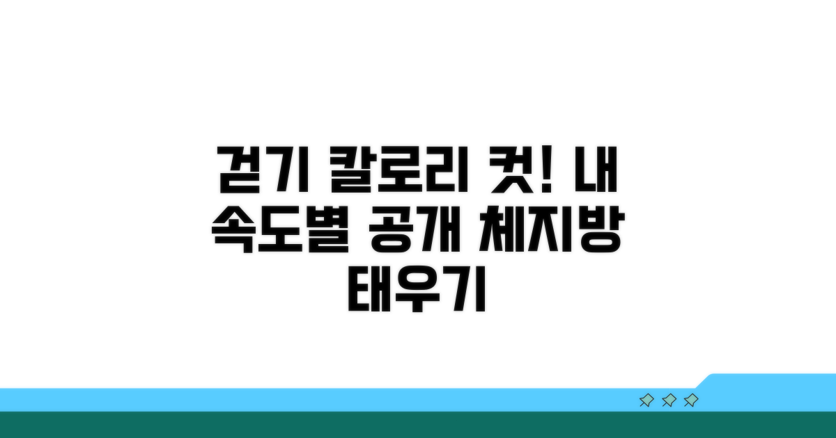 걷기 속도별 칼로리 소모량 계산