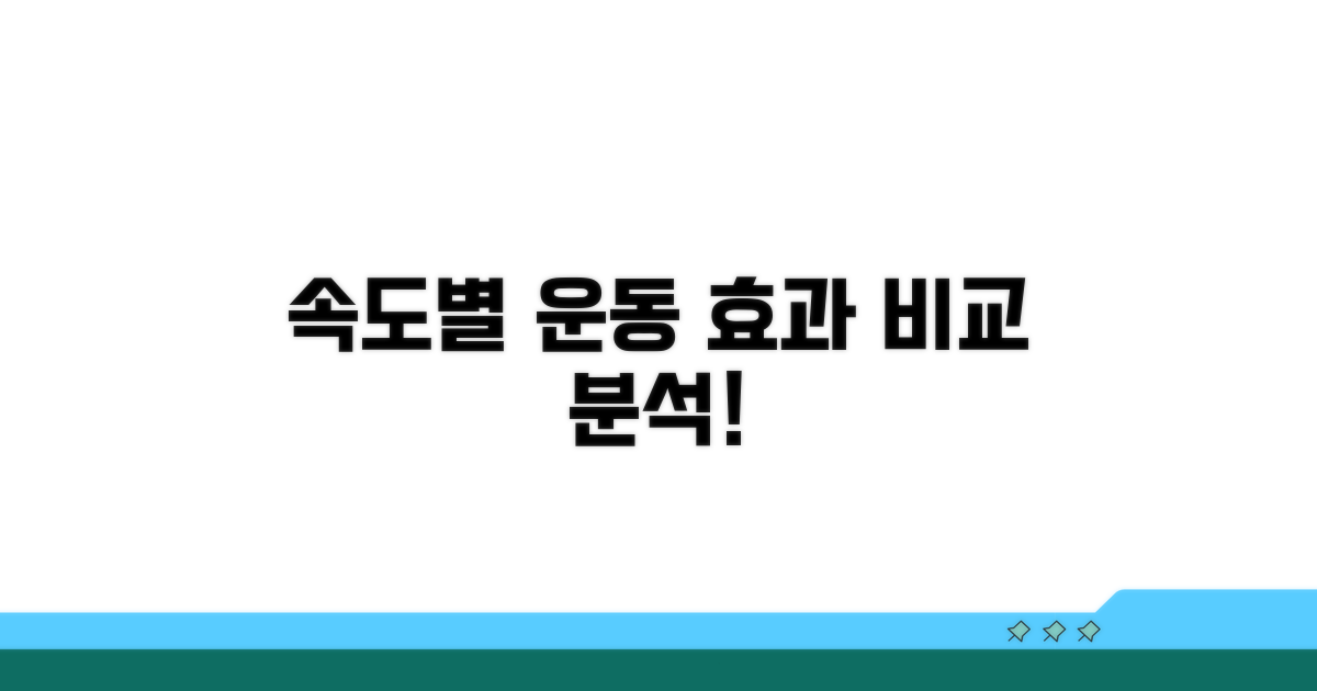 다양한 속도별 운동 효과 비교