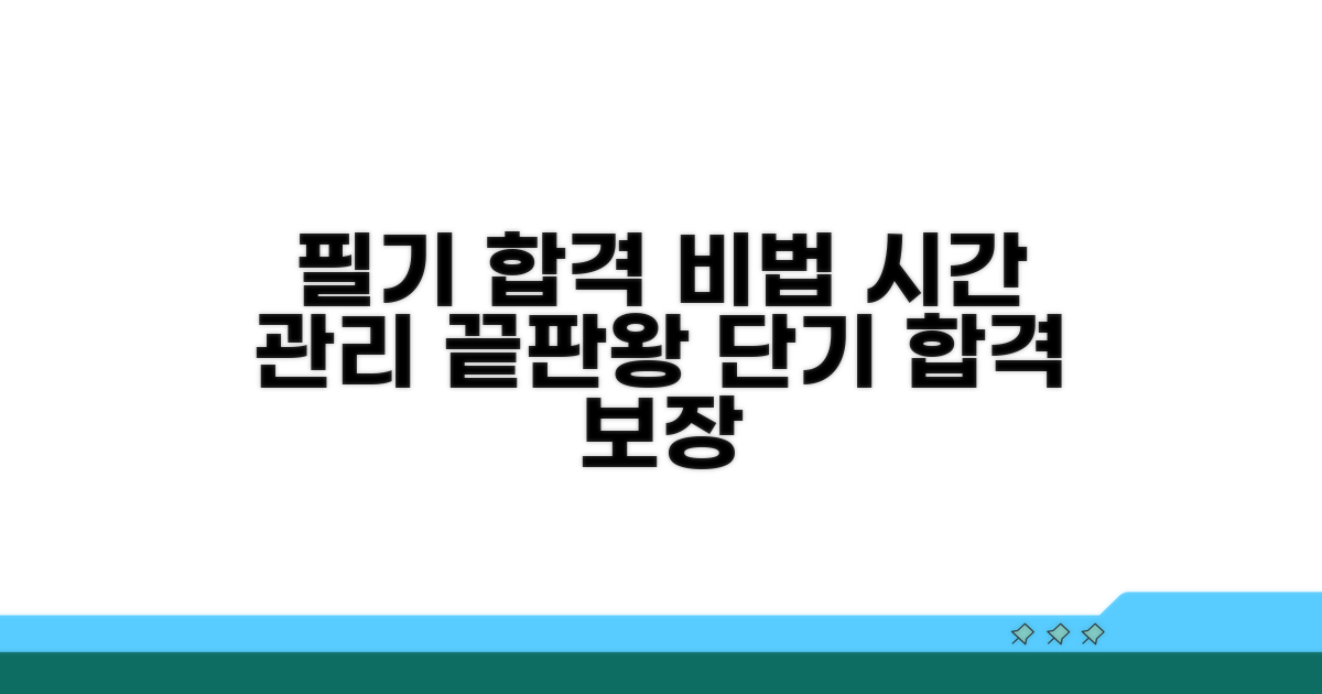 필기 합격 전략과 시간 관리