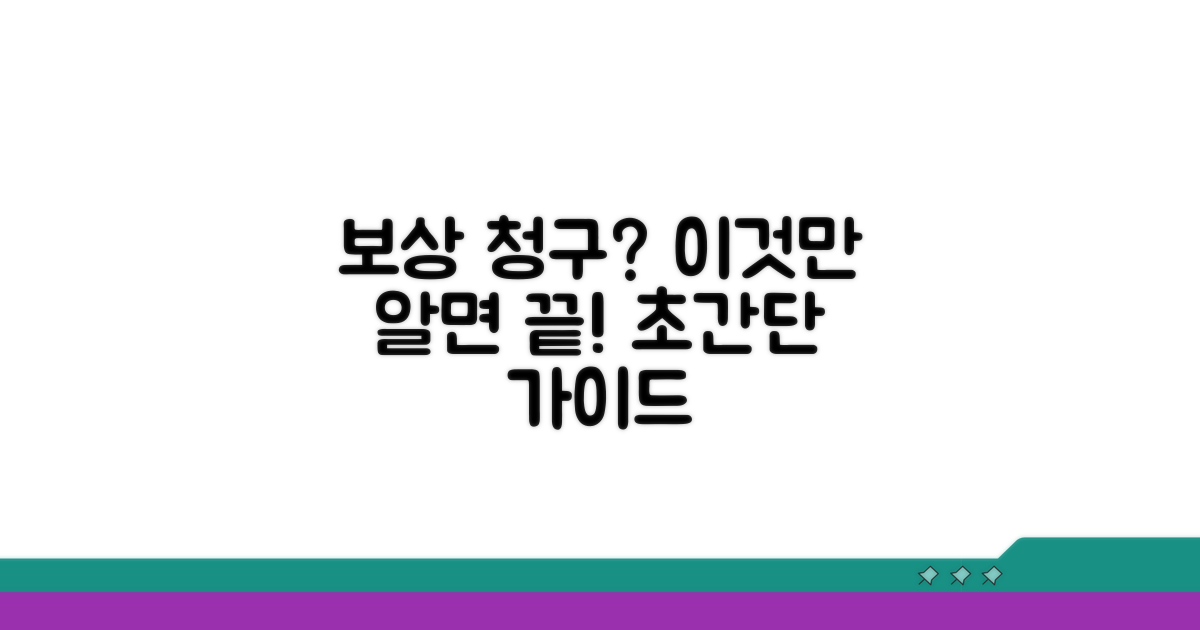 보상 청구 절차, 간편하게 알아보기
