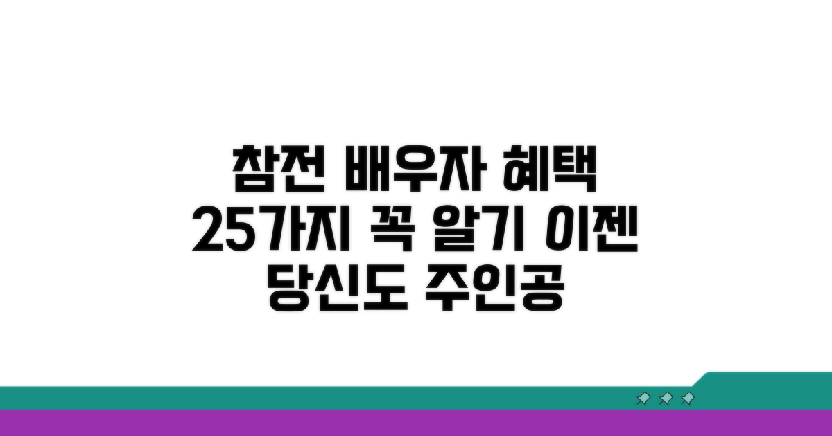 25 참전 용사 배우자 혜택 개요