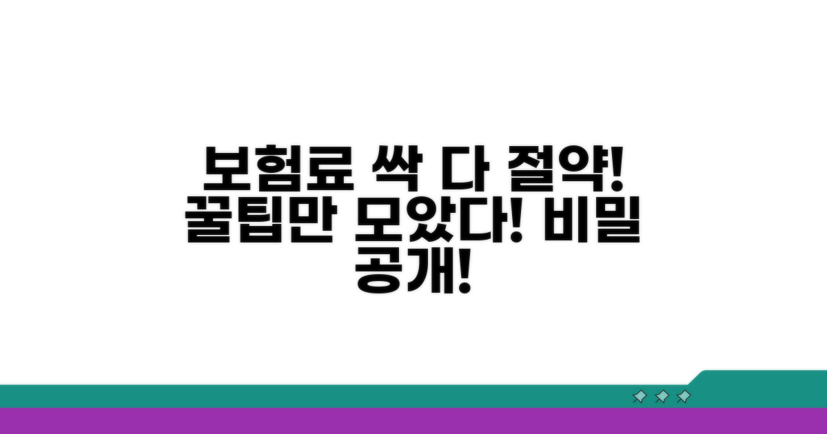 보험료 절감 노하우 공개