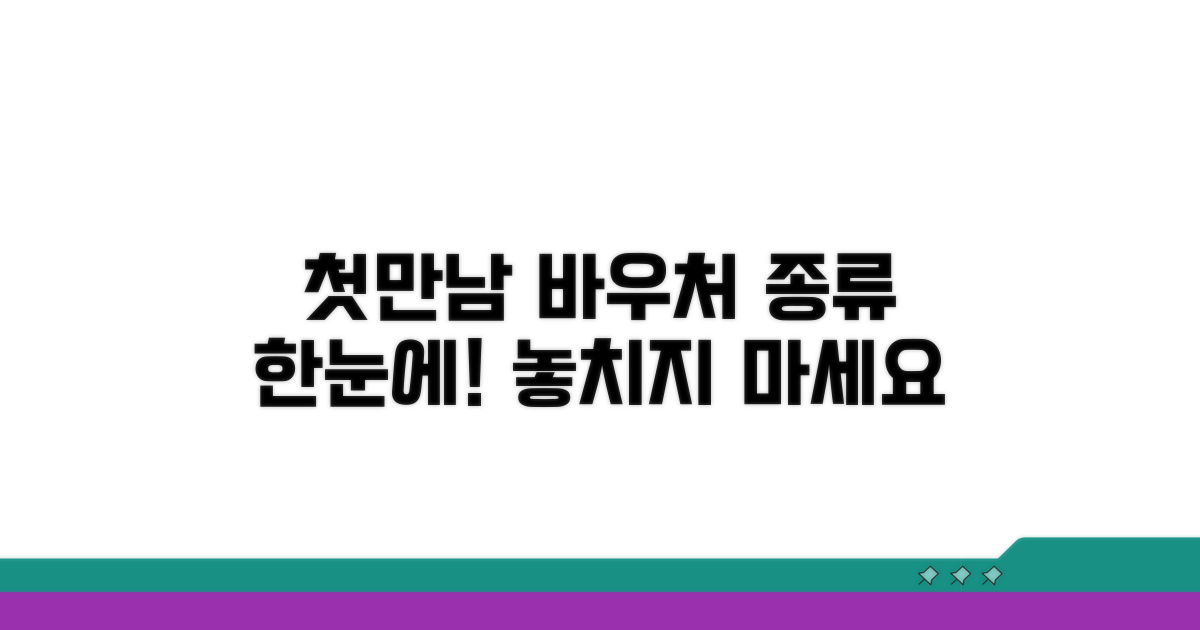 첫만남이용권 바우처 종류 알아보기