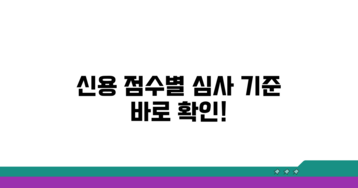 신용 점수에 따른 심사 기준 확인