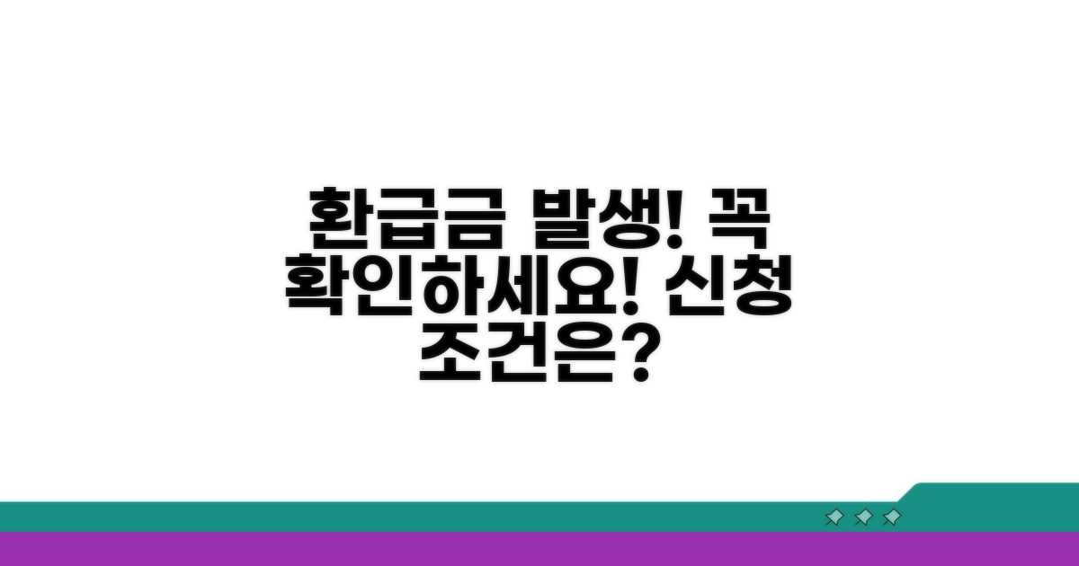 환급금 발생 사유와 신청 조건