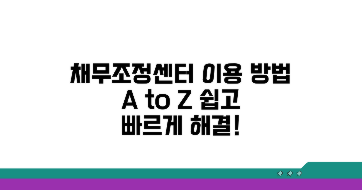 채무조정센터 이용 방법 안내