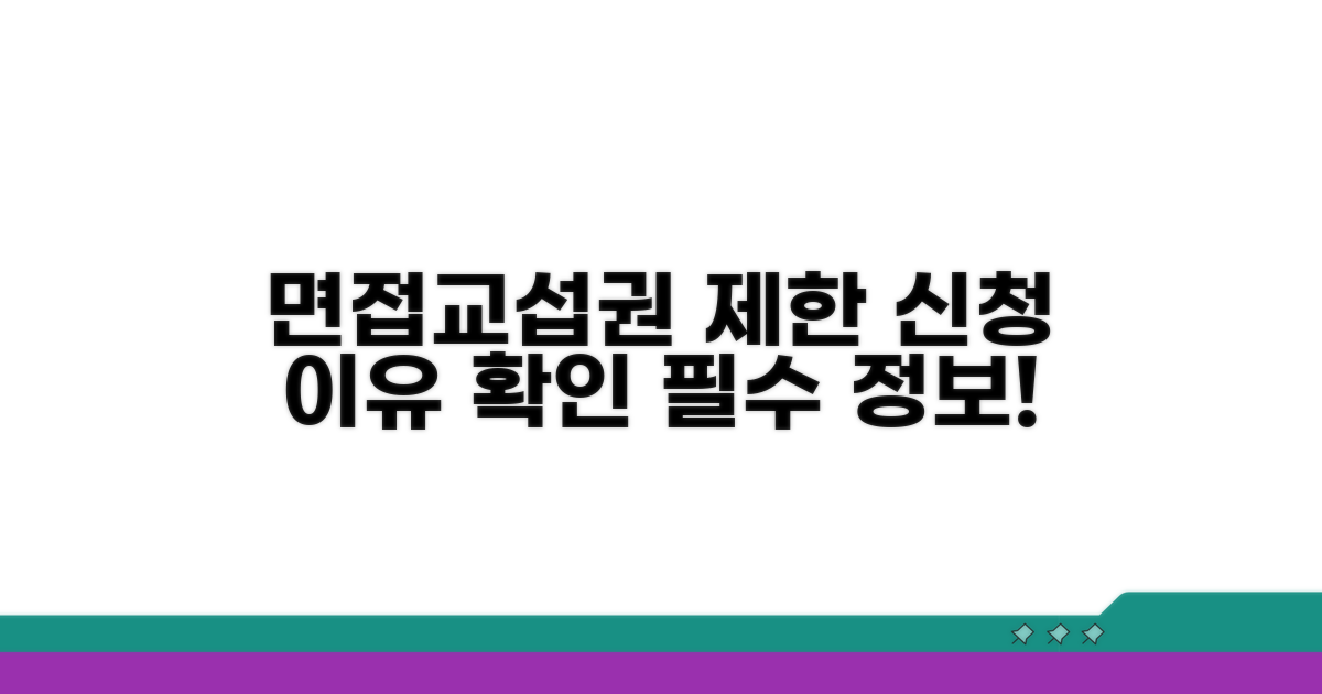 면접교섭권 제한, 신청 이유 확인