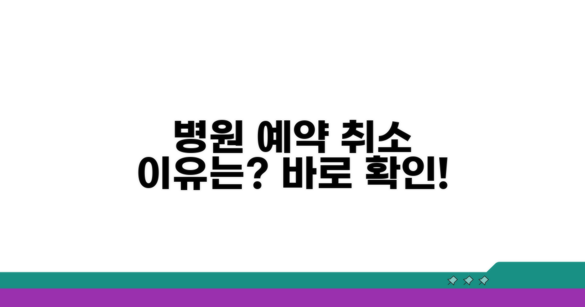 병원 예약 취소 사유 예시