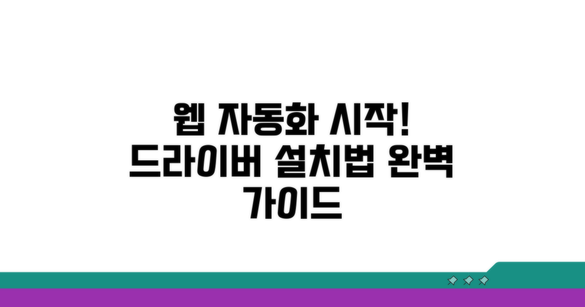 웹 자동화의 시작, 드라이버 설치법