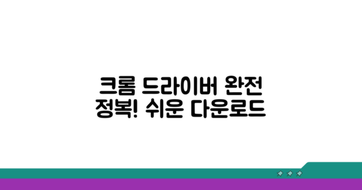 크롬 드라이버 다운로드 완전 정복