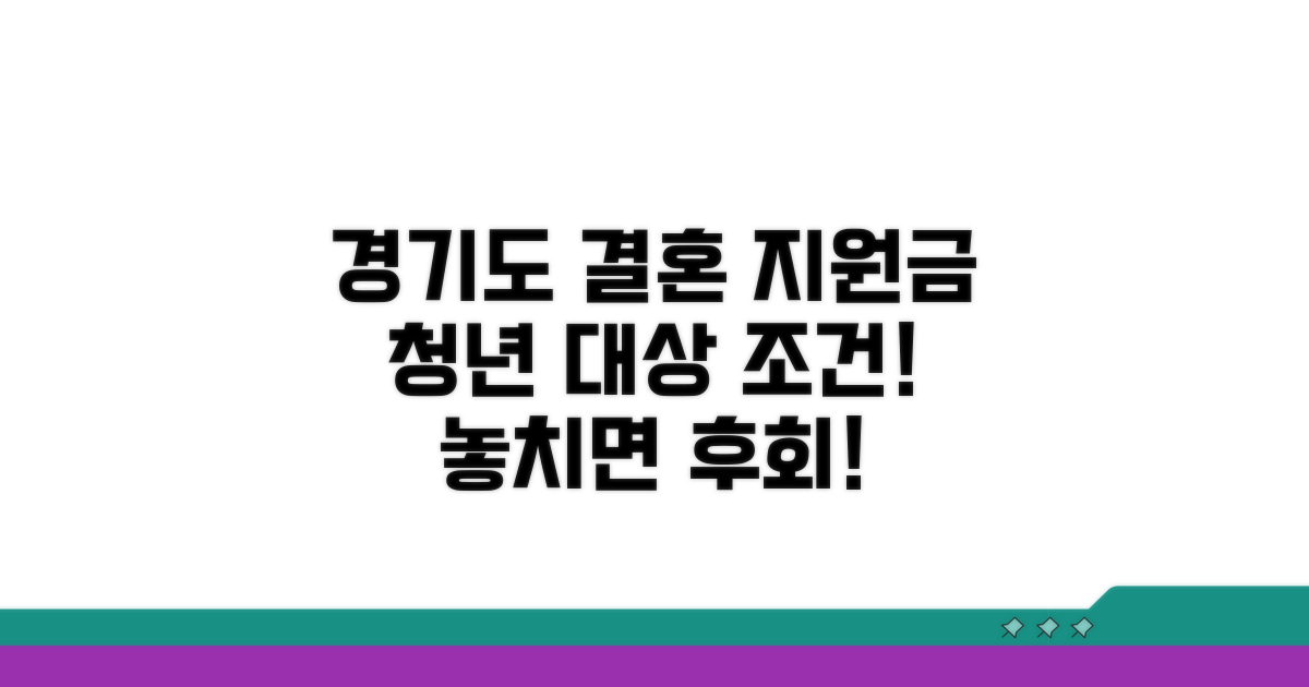 경기도 청년결혼 지원금 대상자 조건