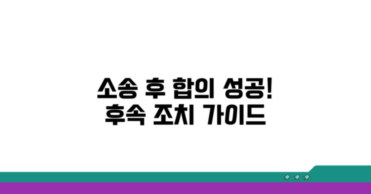 소송 후 합의 및 후속 조치