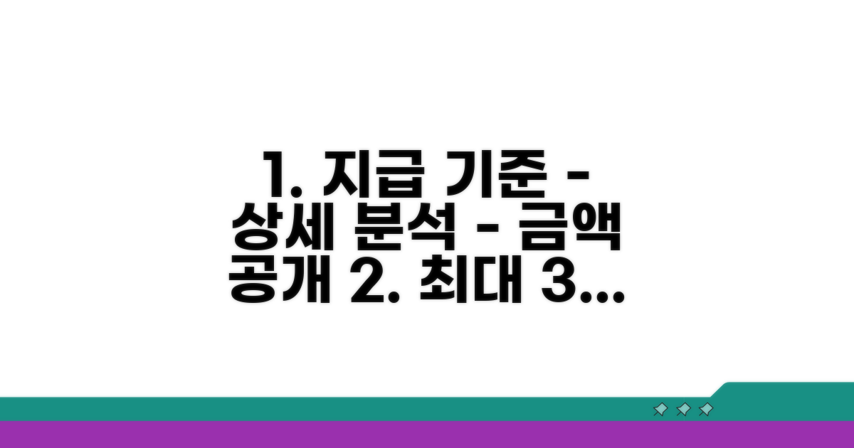 지급 기준과 금액 상세 분석