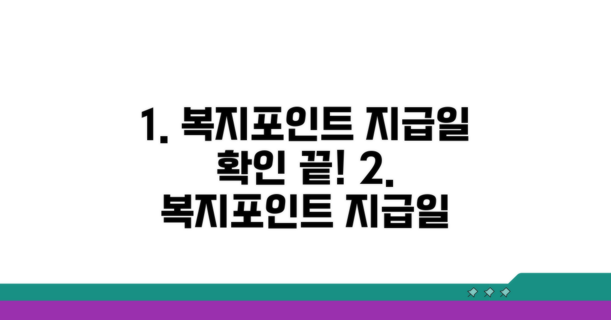 복지포인트 지급일 한눈에 확인