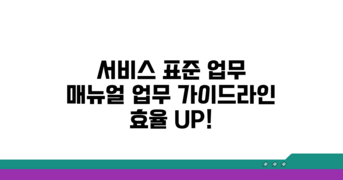 서비스 표준과 업무 매뉴얼 안내