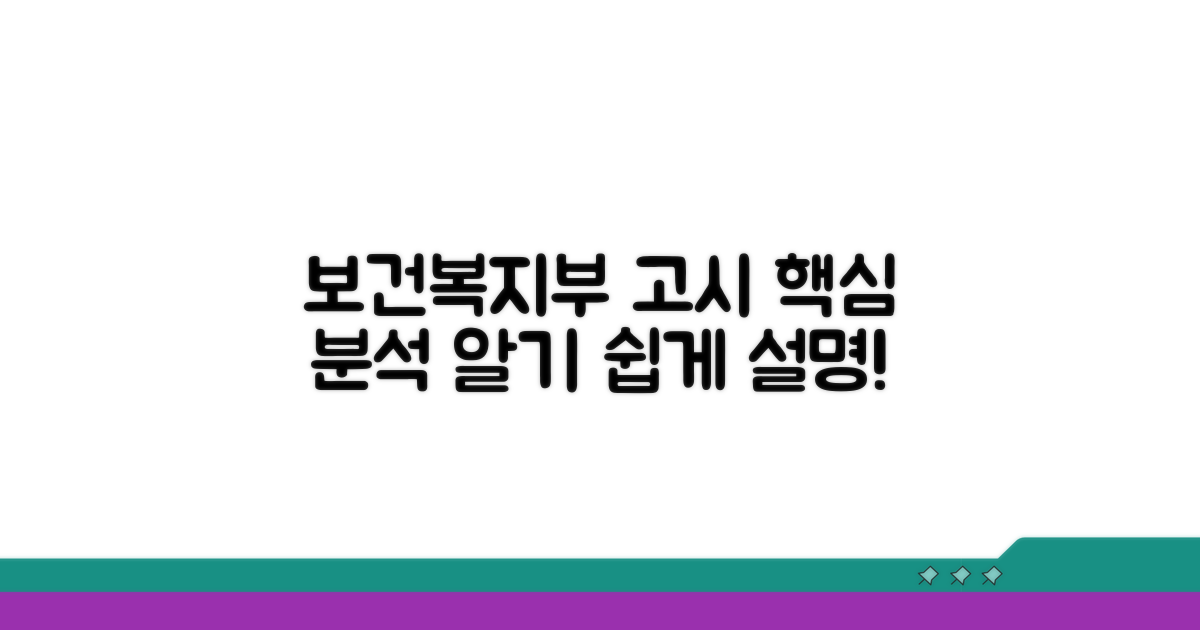 보건복지부 고시 기준 상세 분석
