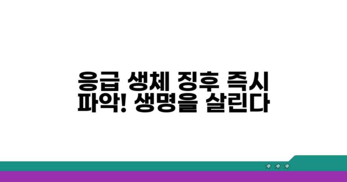 응급 상황, 생체 징후 즉시 파악