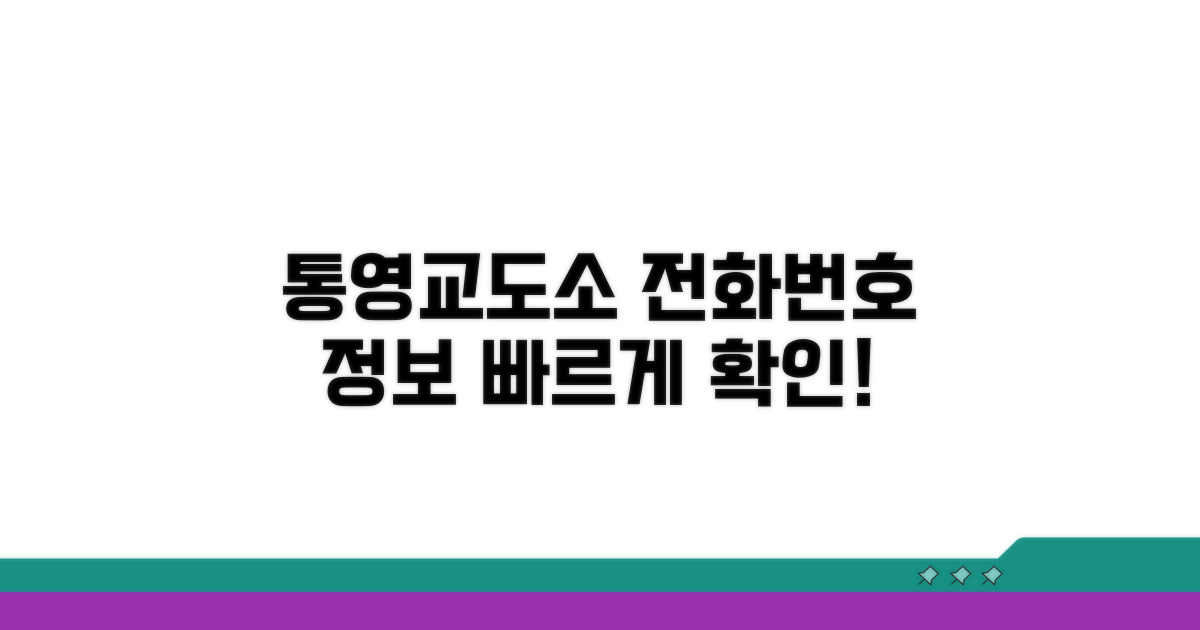 통영교도소 전화번호와 기본 정보