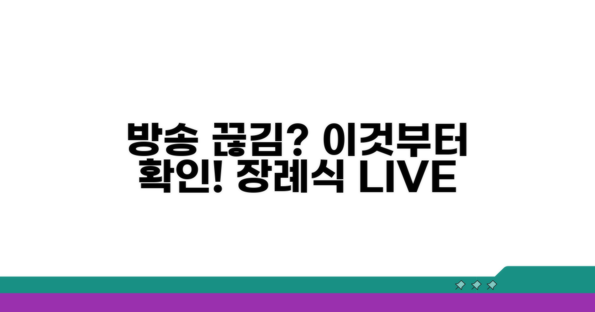 실시간 장례식 방송 끊김, 이것부터 확인하세요