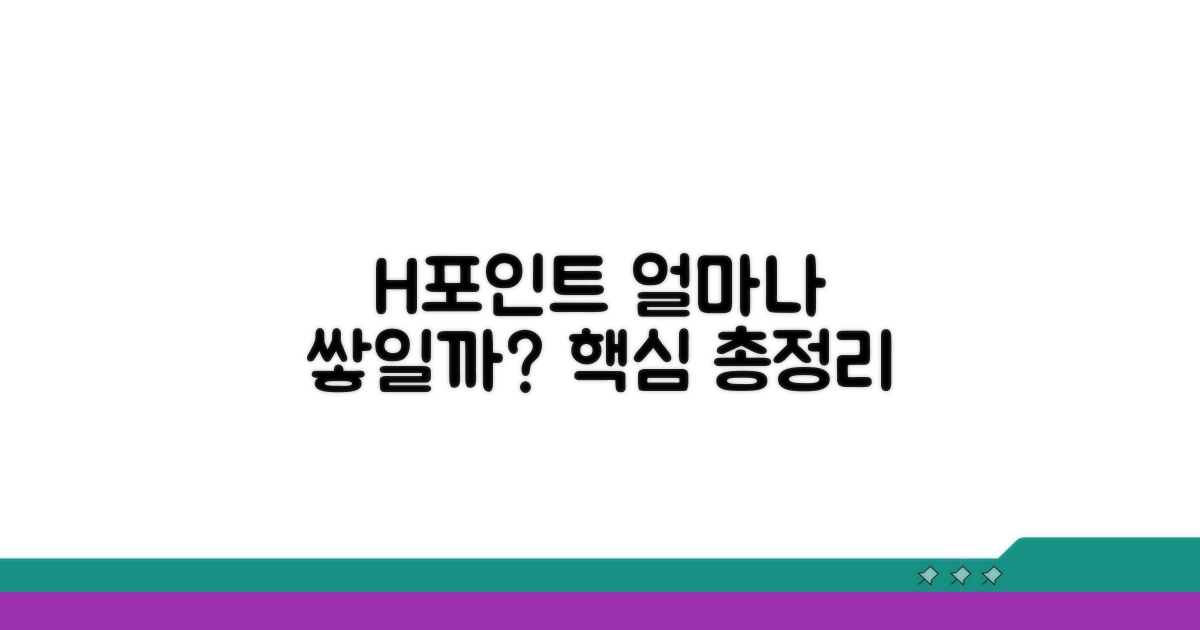 H포인트, 얼마나 쌓일까?