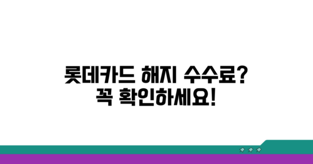 롯데카드 해지 시 수수료 있나요?