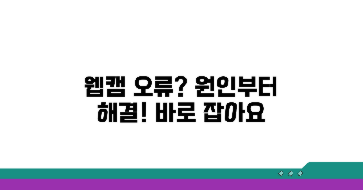 웹캠 인식 오류, 원인부터 찾아보자