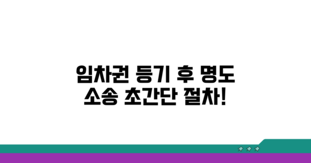 임차권 등기 시 명도 소송 절차