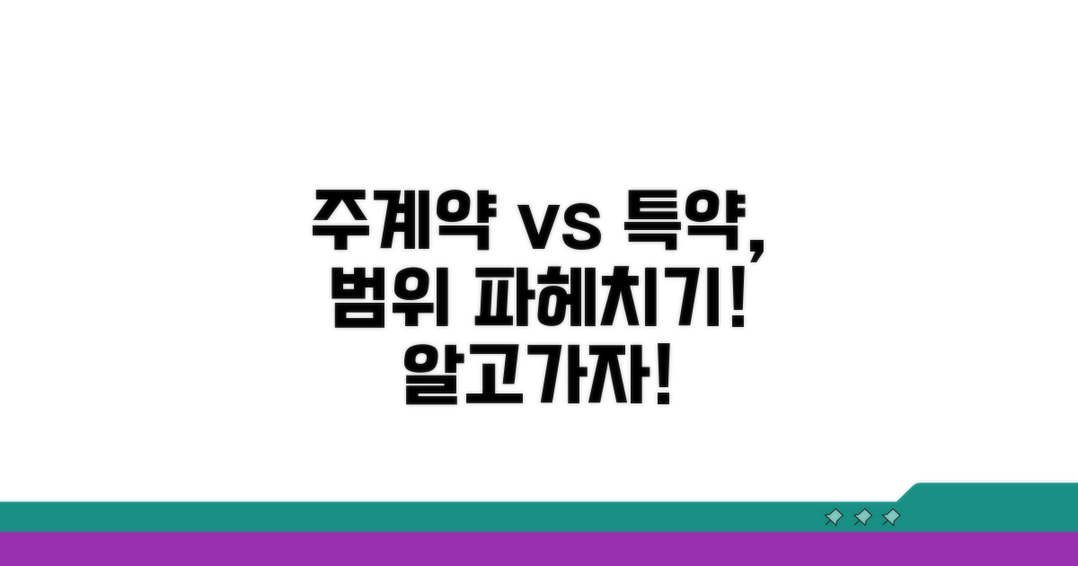 주계약과 특약, 대상은 어디까지?