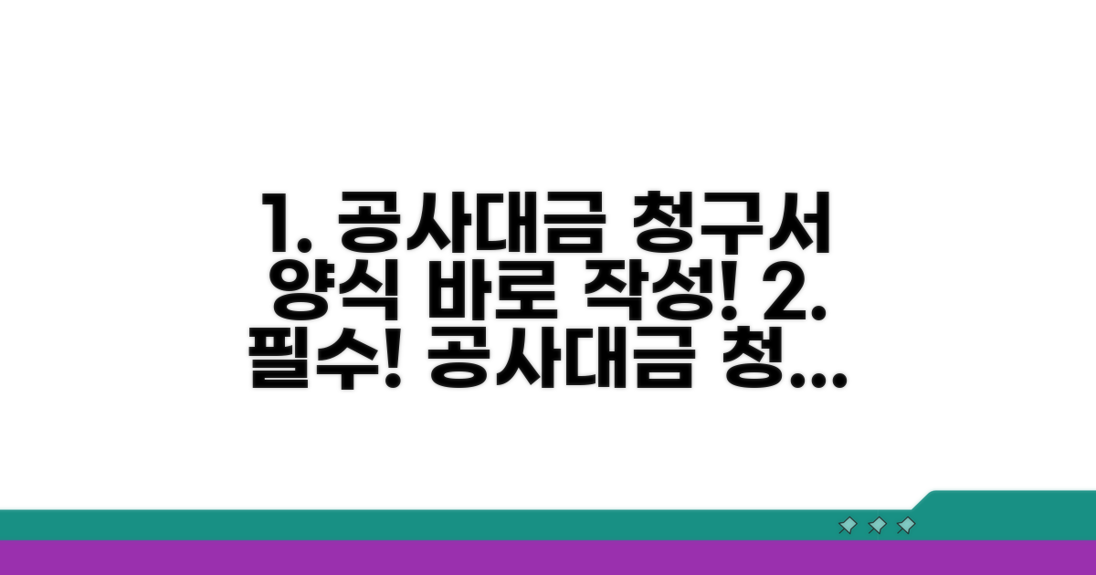 공사대금 청구서 기본 양식