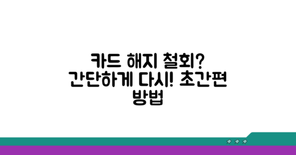 카드 해지 신청 철회 방법