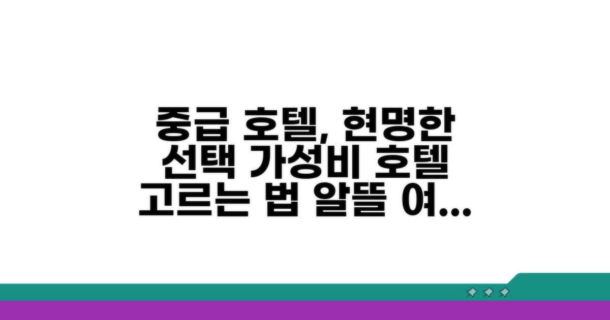 알뜰하게 고르는 중급 호텔 기준